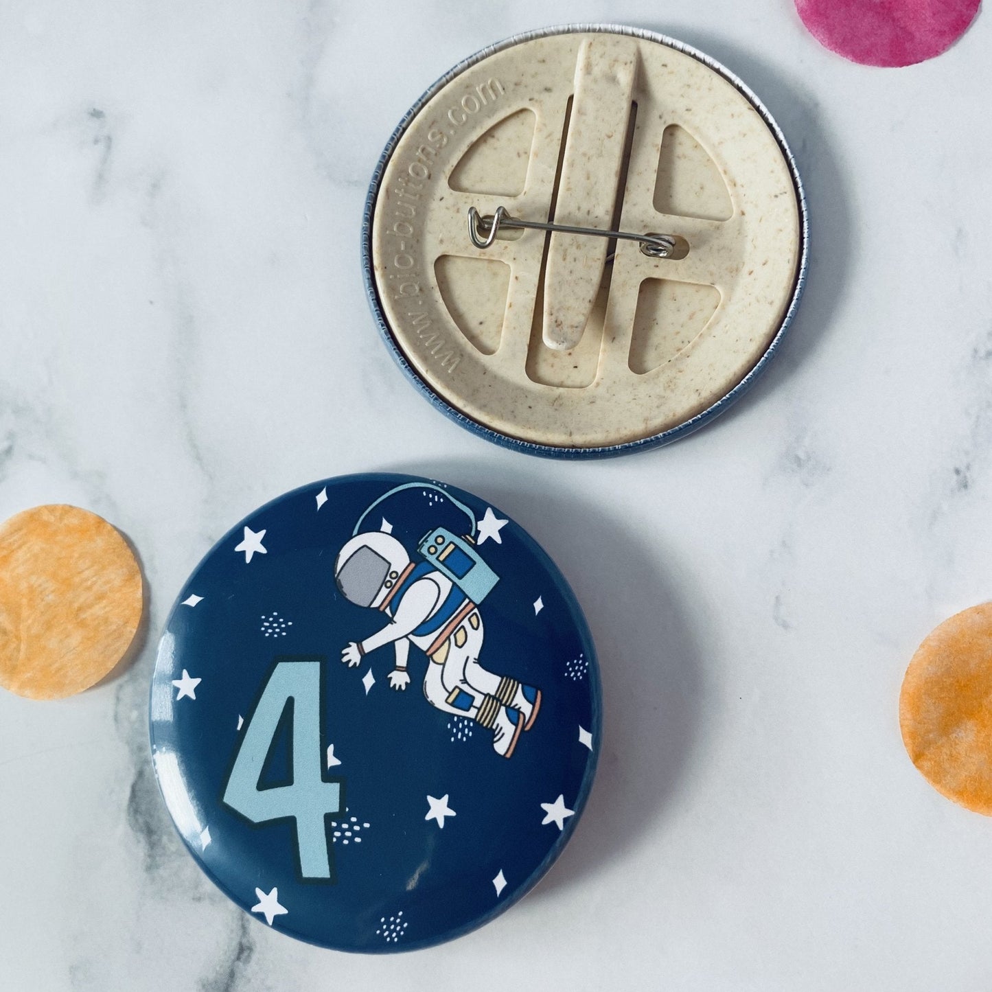 Astronaut Birthday Badge - Dolly and Fred Designs