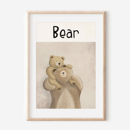 Bear nursery print - Dolly and Fred Designs