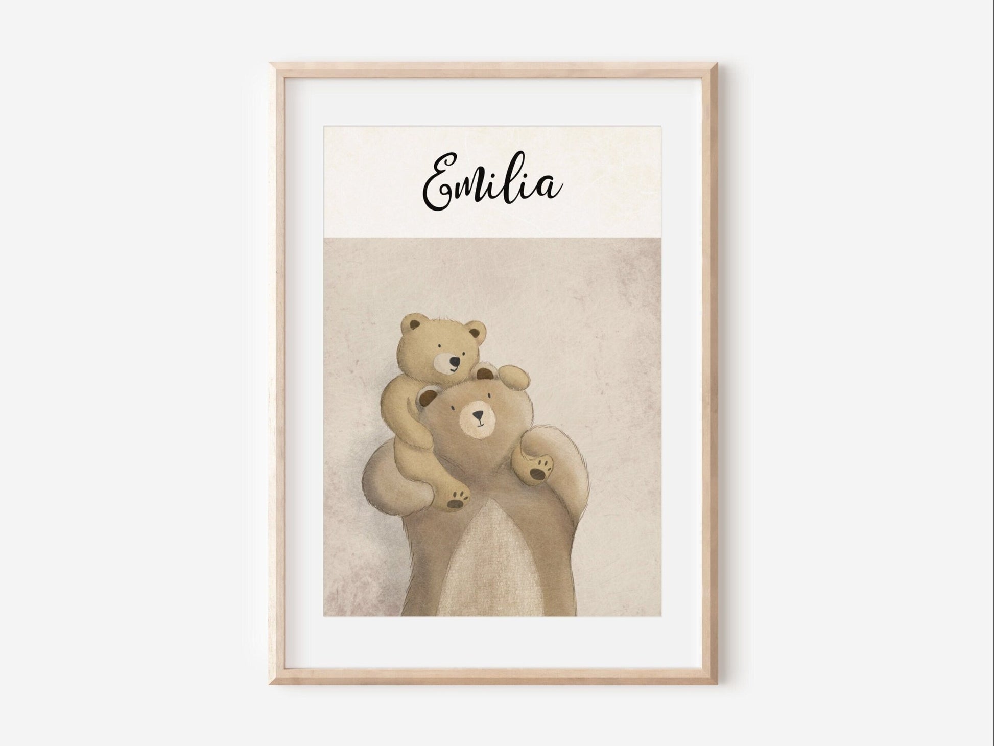 Bear nursery print - Dolly and Fred Designs