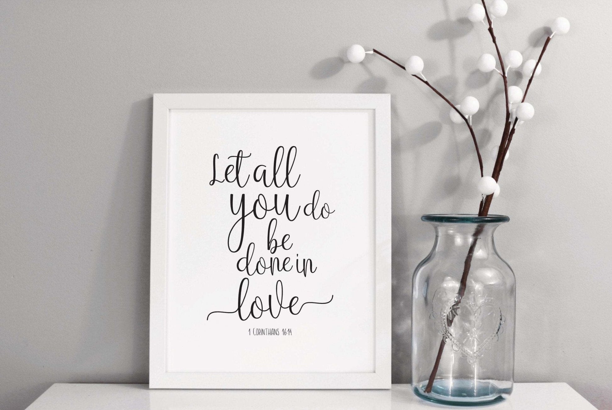 Bible verse wedding print - Dolly and Fred Designs