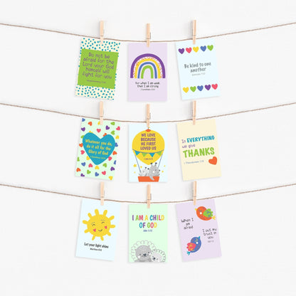 Bright Bible Verse Postcards - Dolly and Fred Designs