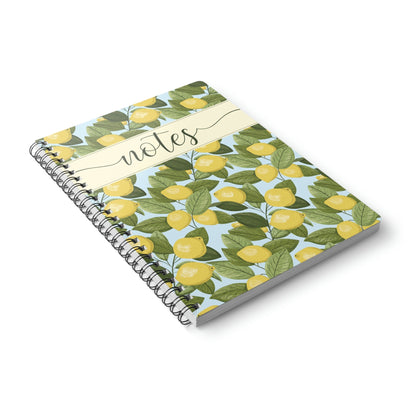 Bright lemons spiral bound notebook - Dolly and Fred Designs
