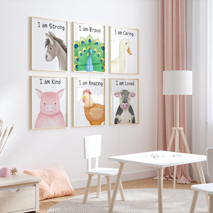 Children's farm animal nursery prints - Dolly and Fred Designs