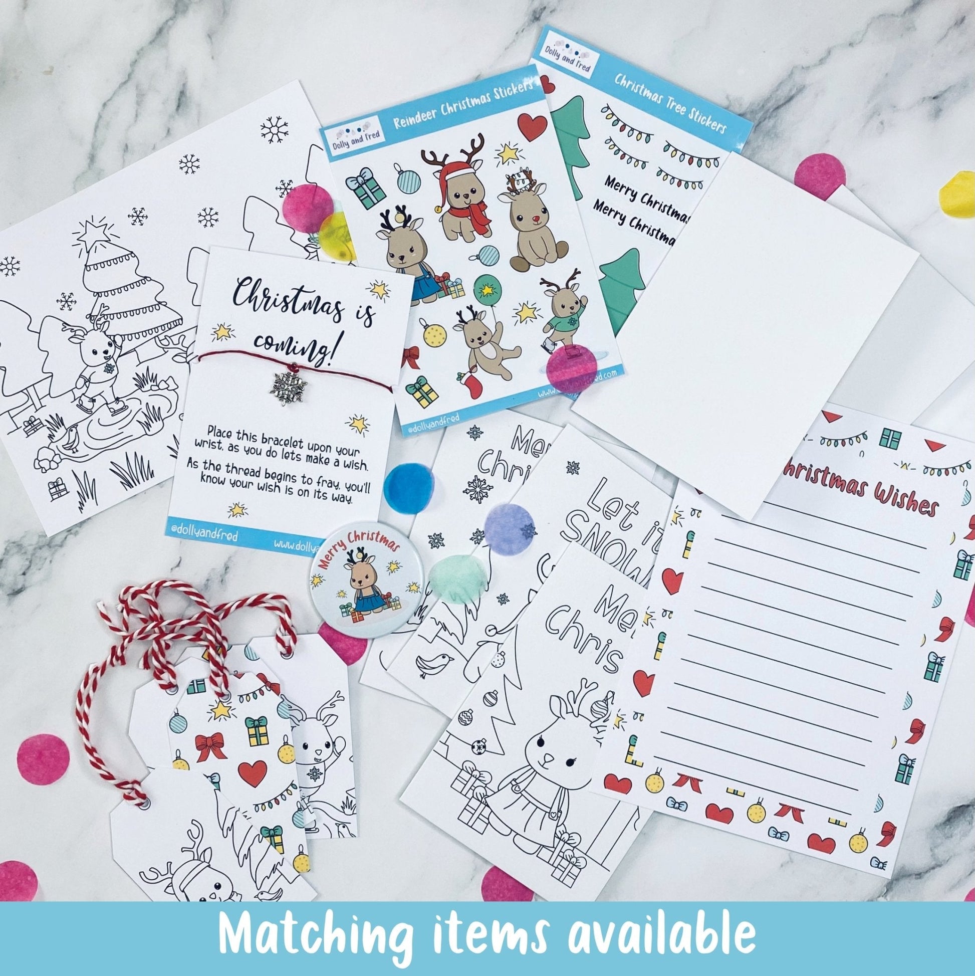 Christmas Charm Wish Bracelet - Dolly and Fred Designs