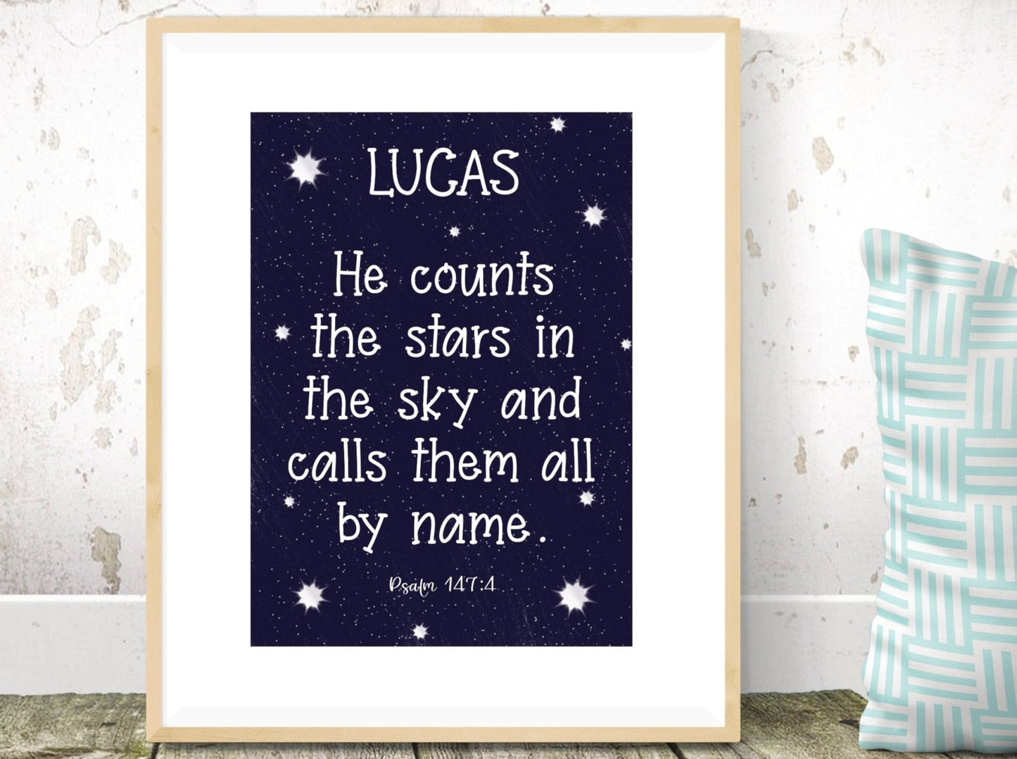 Counts the Stars bible Print - Dolly and Fred Designs