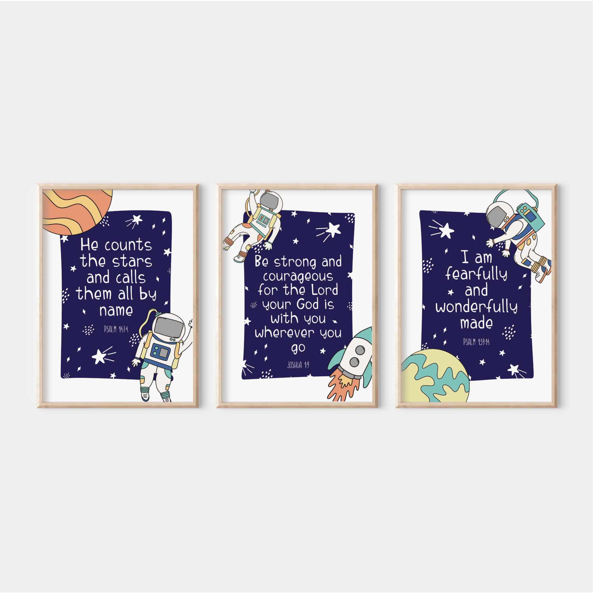 Counts the Stars Space Print - Dolly and Fred Designs