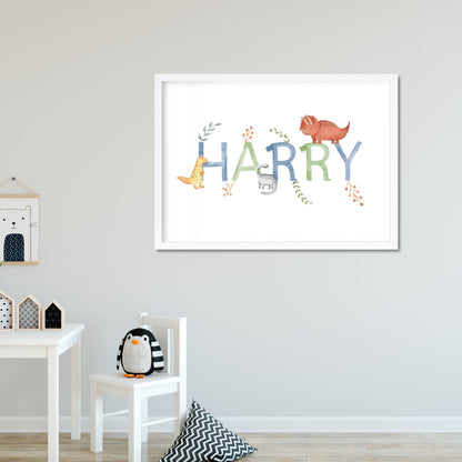 Dinosaur Name Print - Dolly and Fred Designs