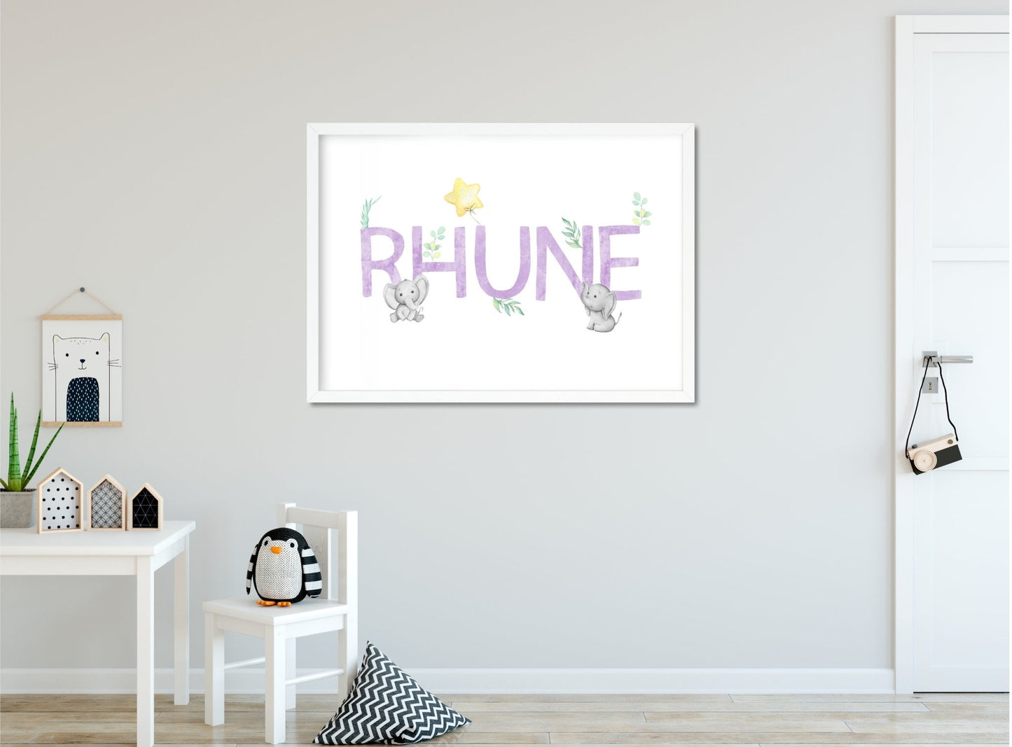 Elephant Name Print - Dolly and Fred Designs