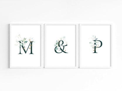 Eucalyptus Monogram Print Set - Dolly and Fred Designs