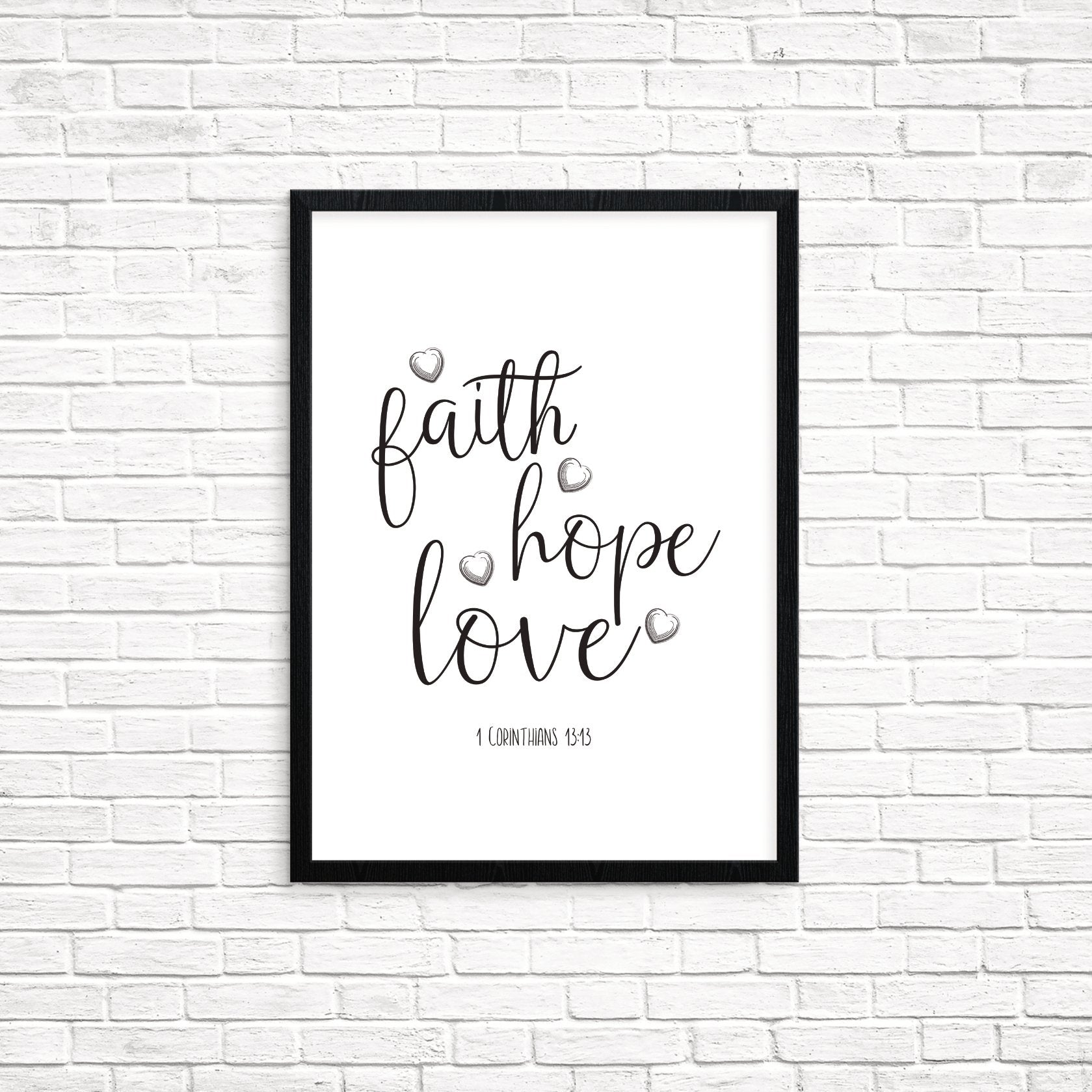 Faith Love Hope Print - Dolly and Fred Designs