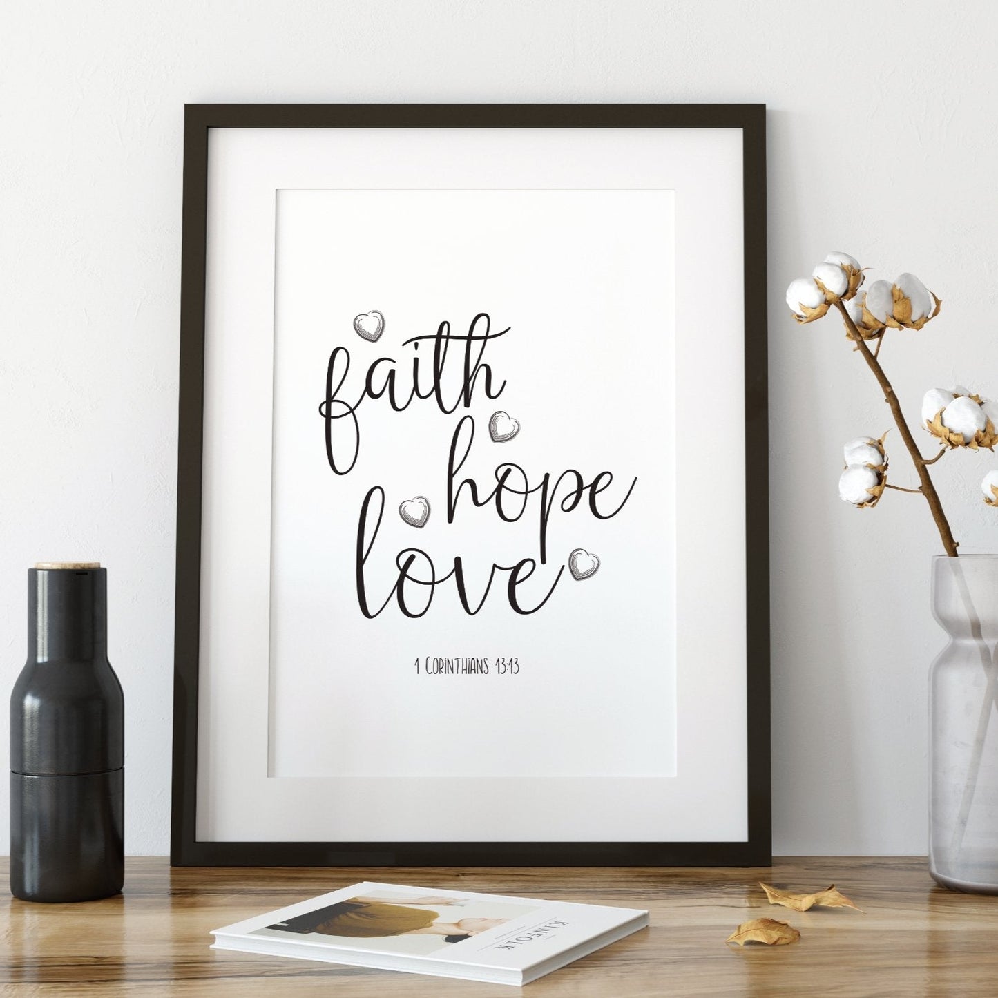 Faith Love Hope Print - Dolly and Fred Designs