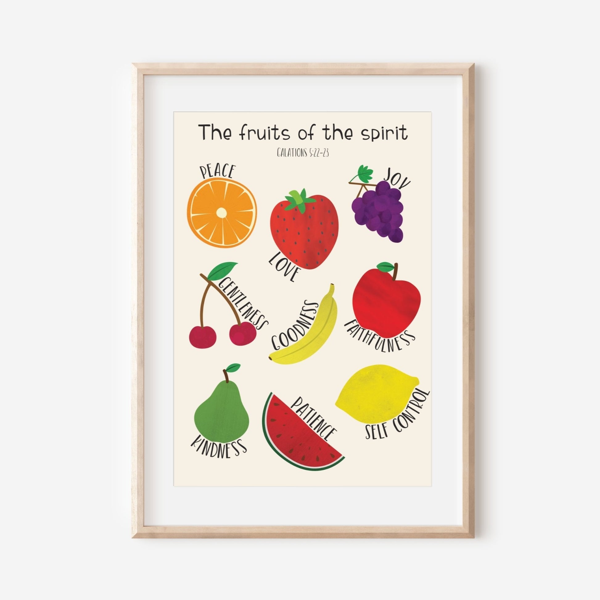 Fruits of the spirit print - Dolly and Fred Designs