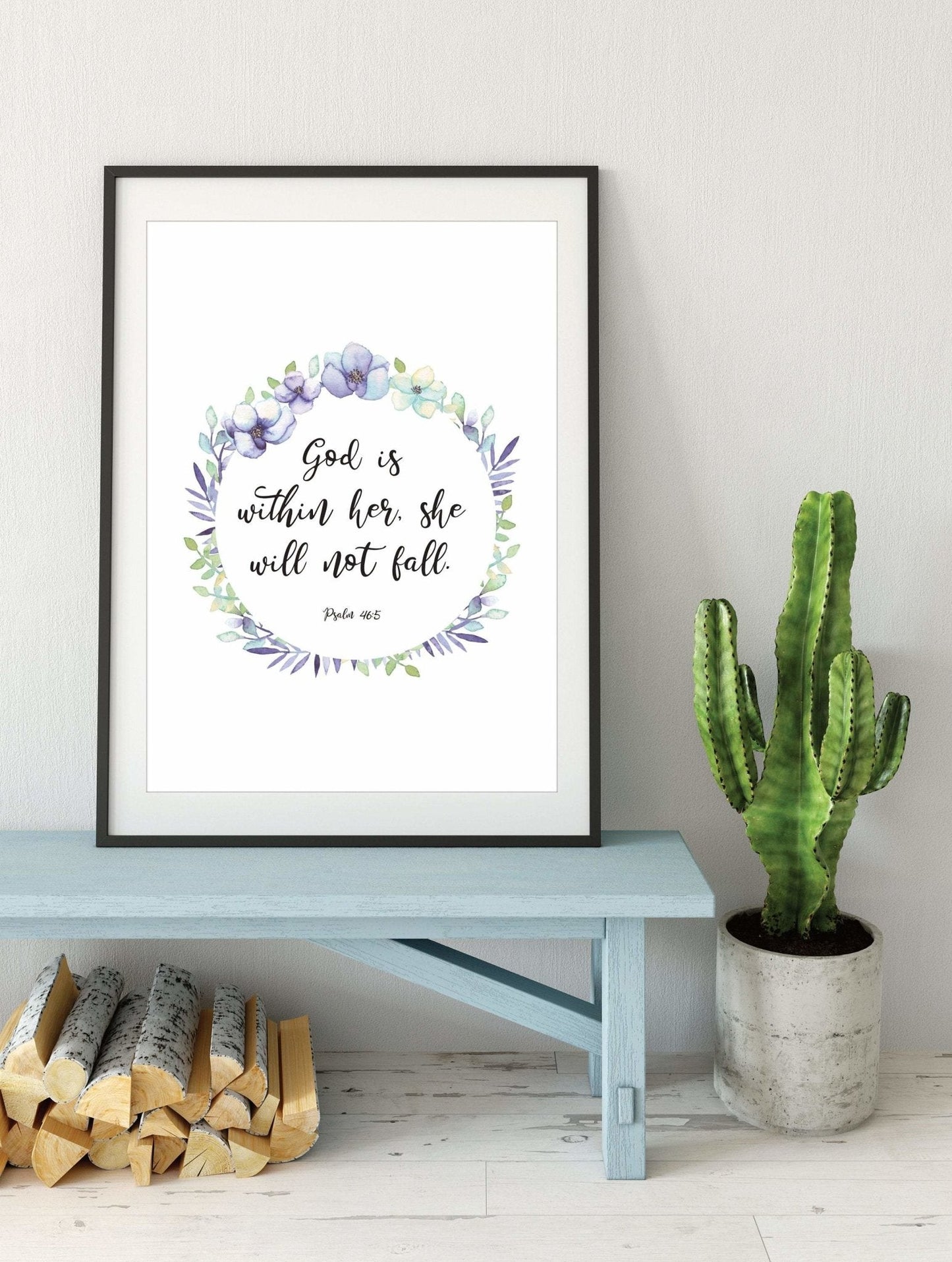 God is within her bible verse print - Dolly and Fred Designs