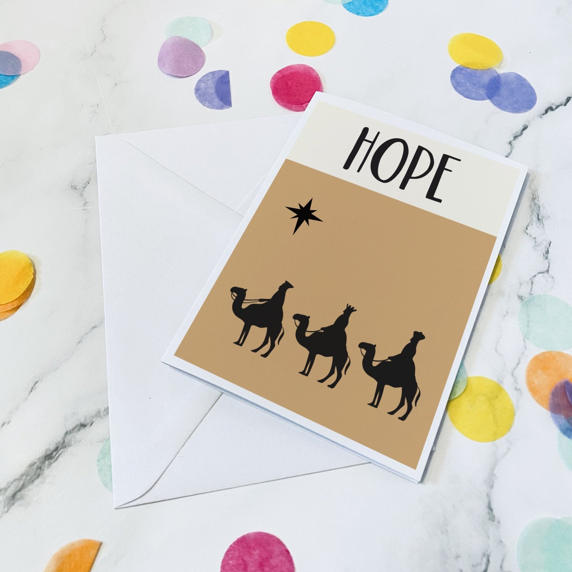 Hope Nativity scene christmas card - Dolly and Fred Designs