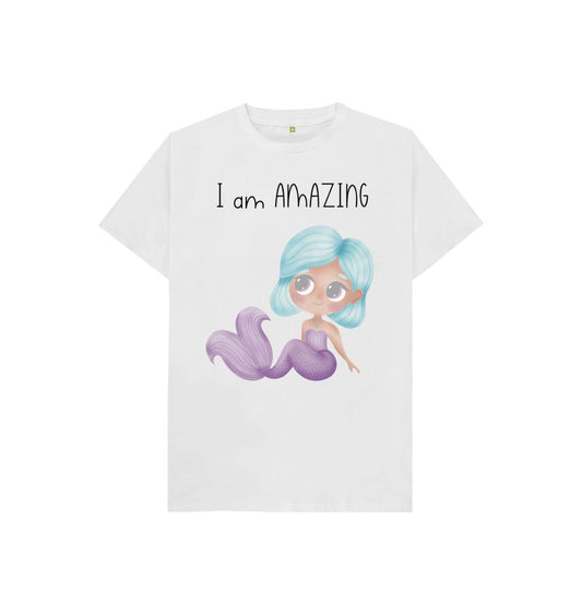 I am amazing mermaid tshirt for kids - Dolly and Fred Designs