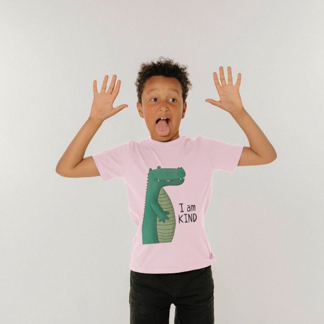 I am Kind Crocodile Tshirt for kids - Dolly and Fred Designs