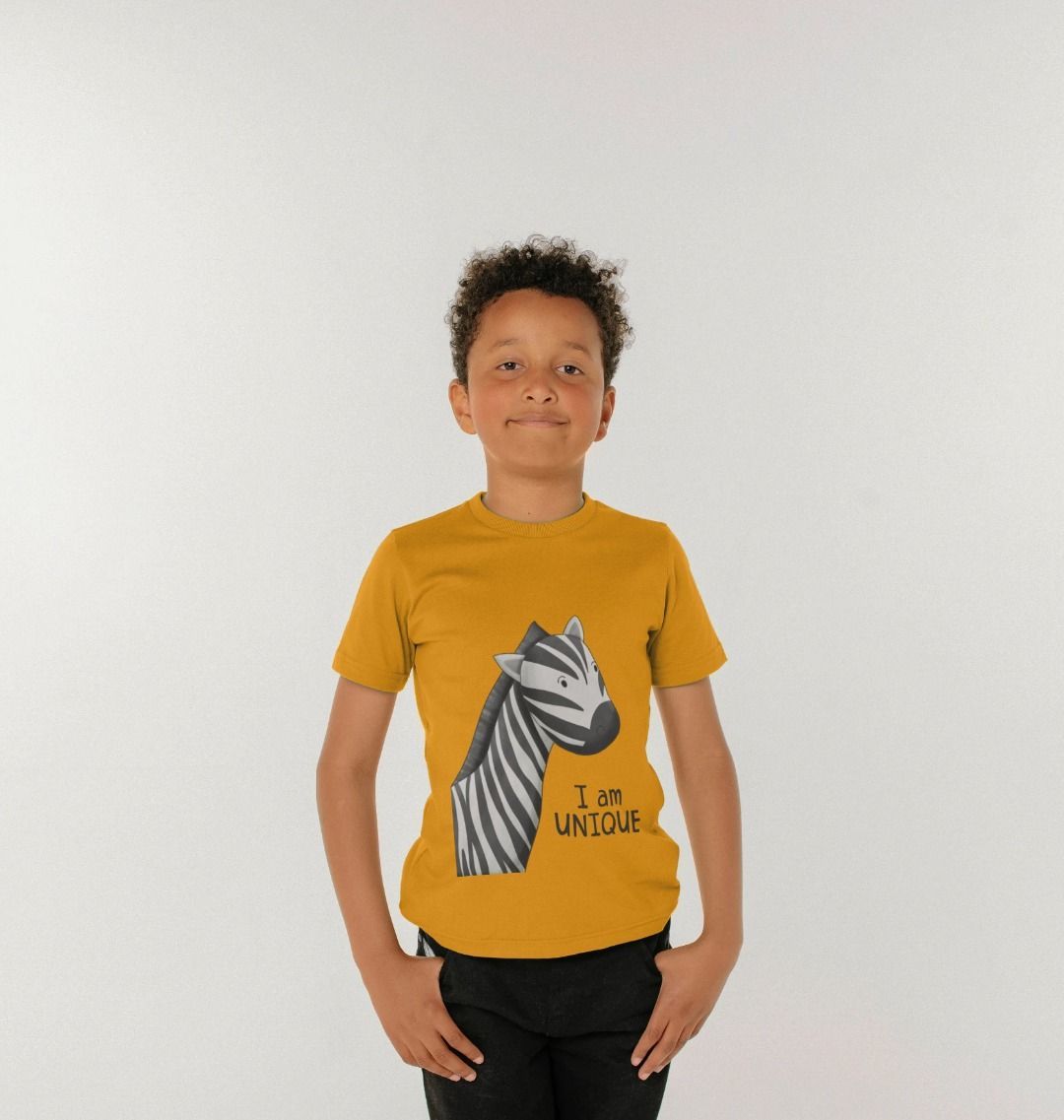 I am Unique Kids Zebra Tshirt - Dolly and Fred Designs