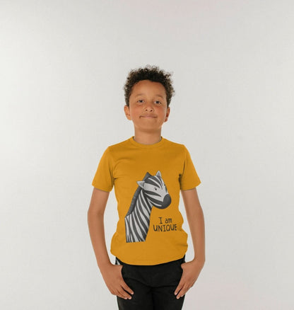 I am Unique Kids Zebra Tshirt - Dolly and Fred Designs