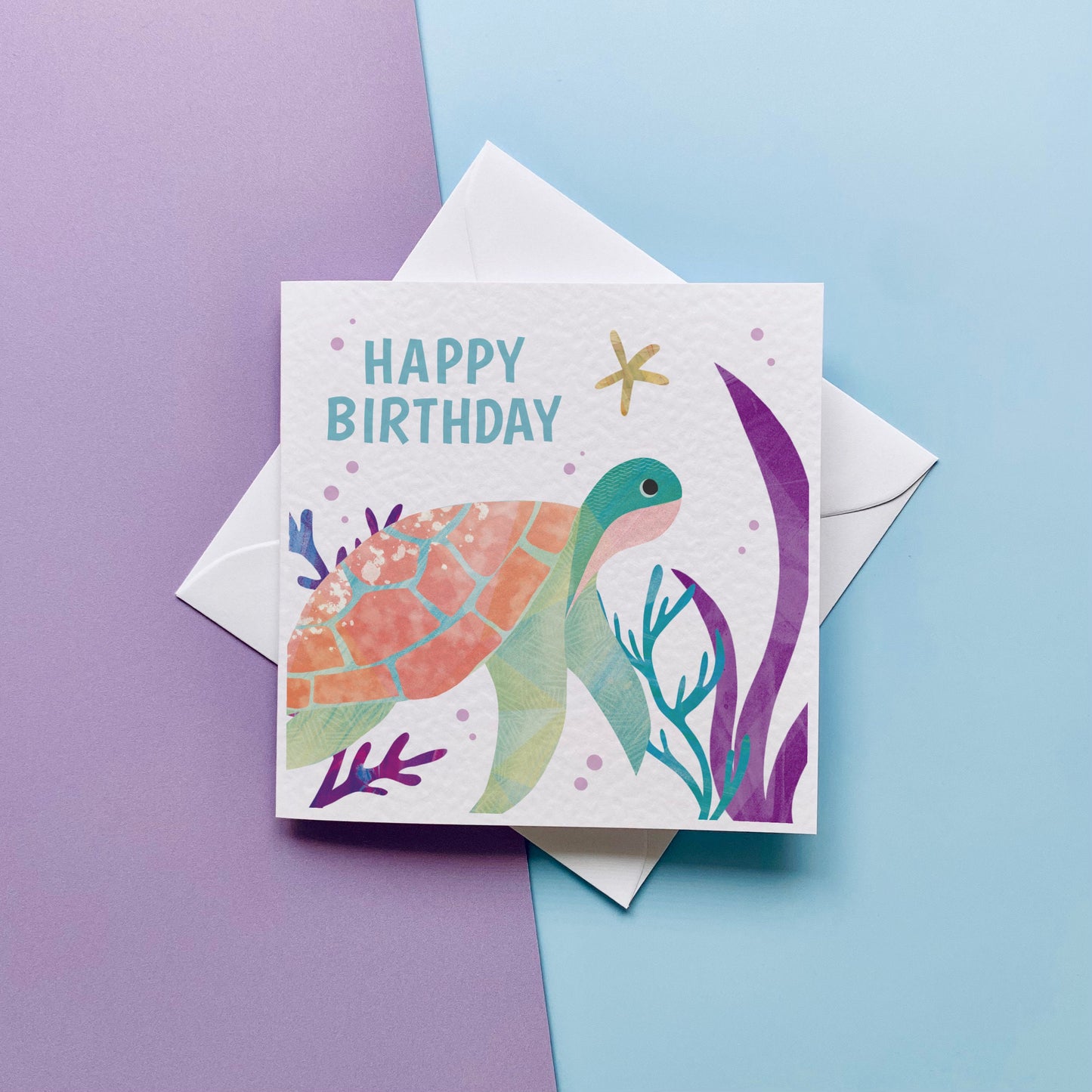 Sea themed children's birthday card multi pack, ocean creature boys party card pack of 6, gender neutral greetings cards for kids
