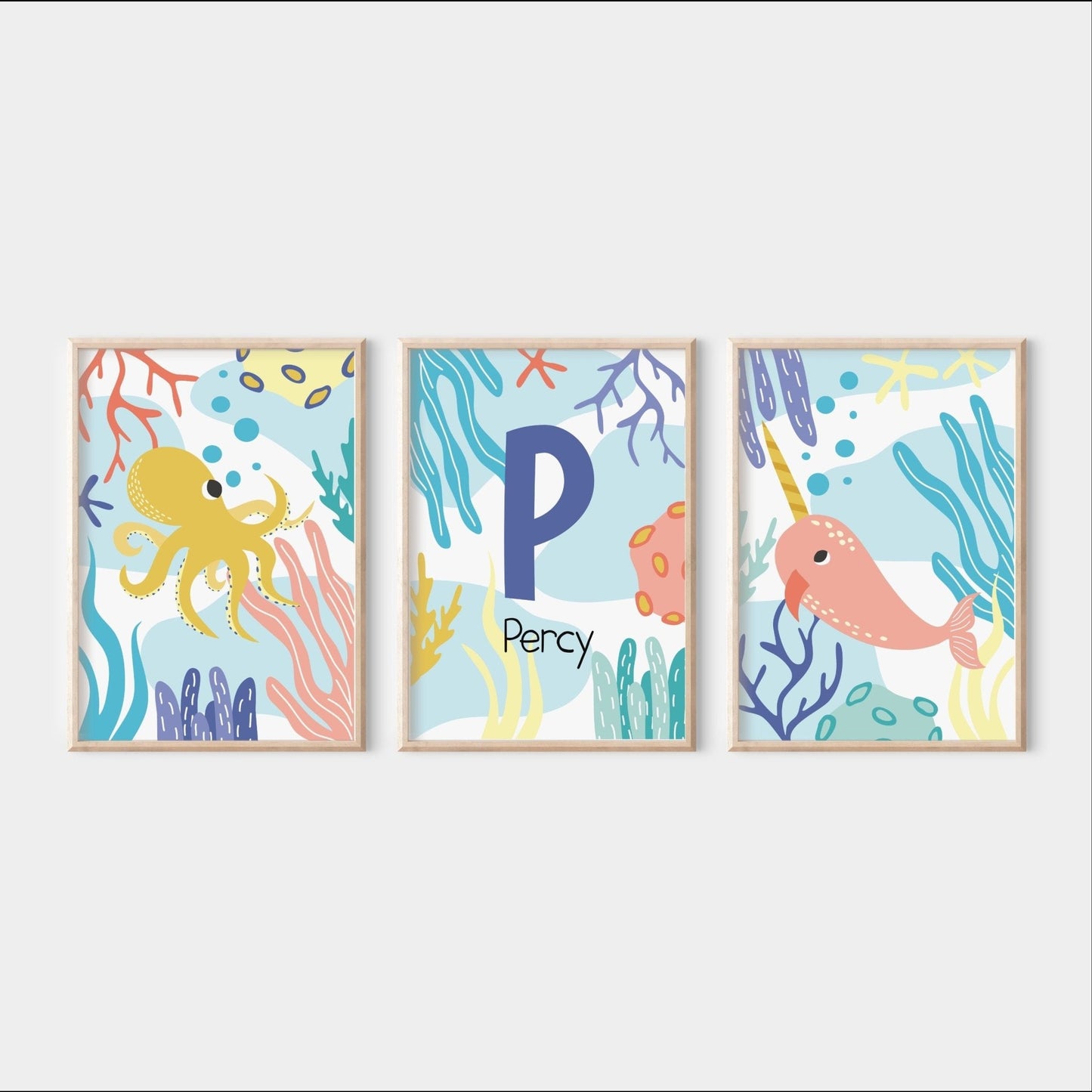 Illustrated Ocean Print Set - Dolly and Fred Designs