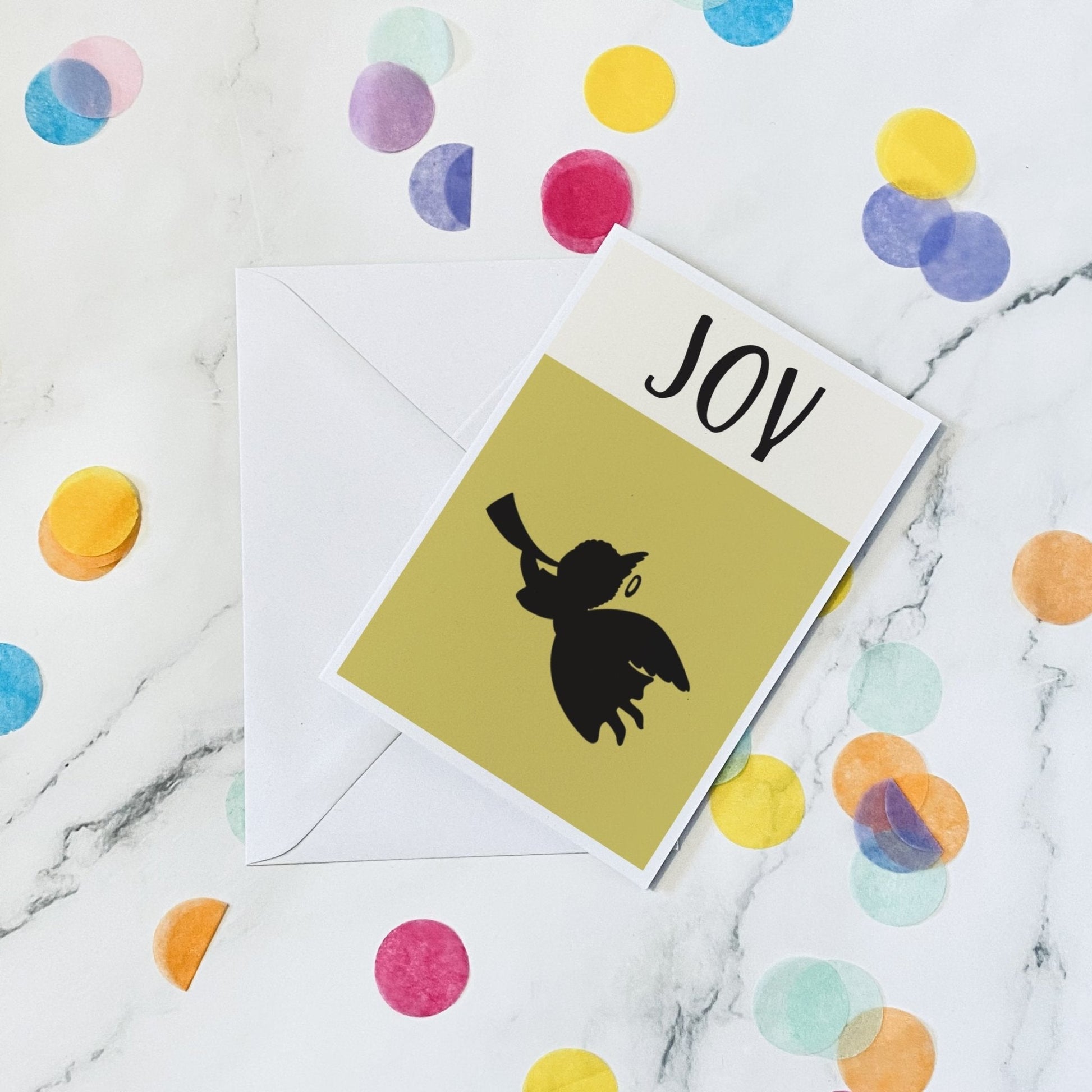 Joy Nativity scene christmas card - Dolly and Fred Designs