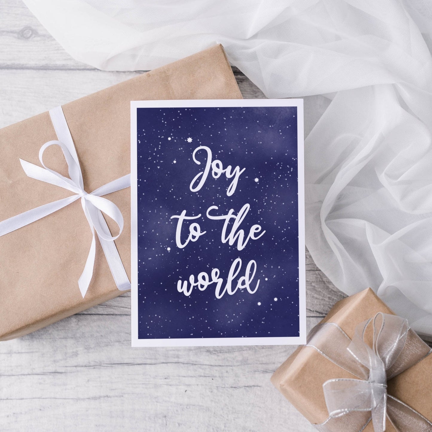 Joy to the world christmas card - Dolly and Fred Designs