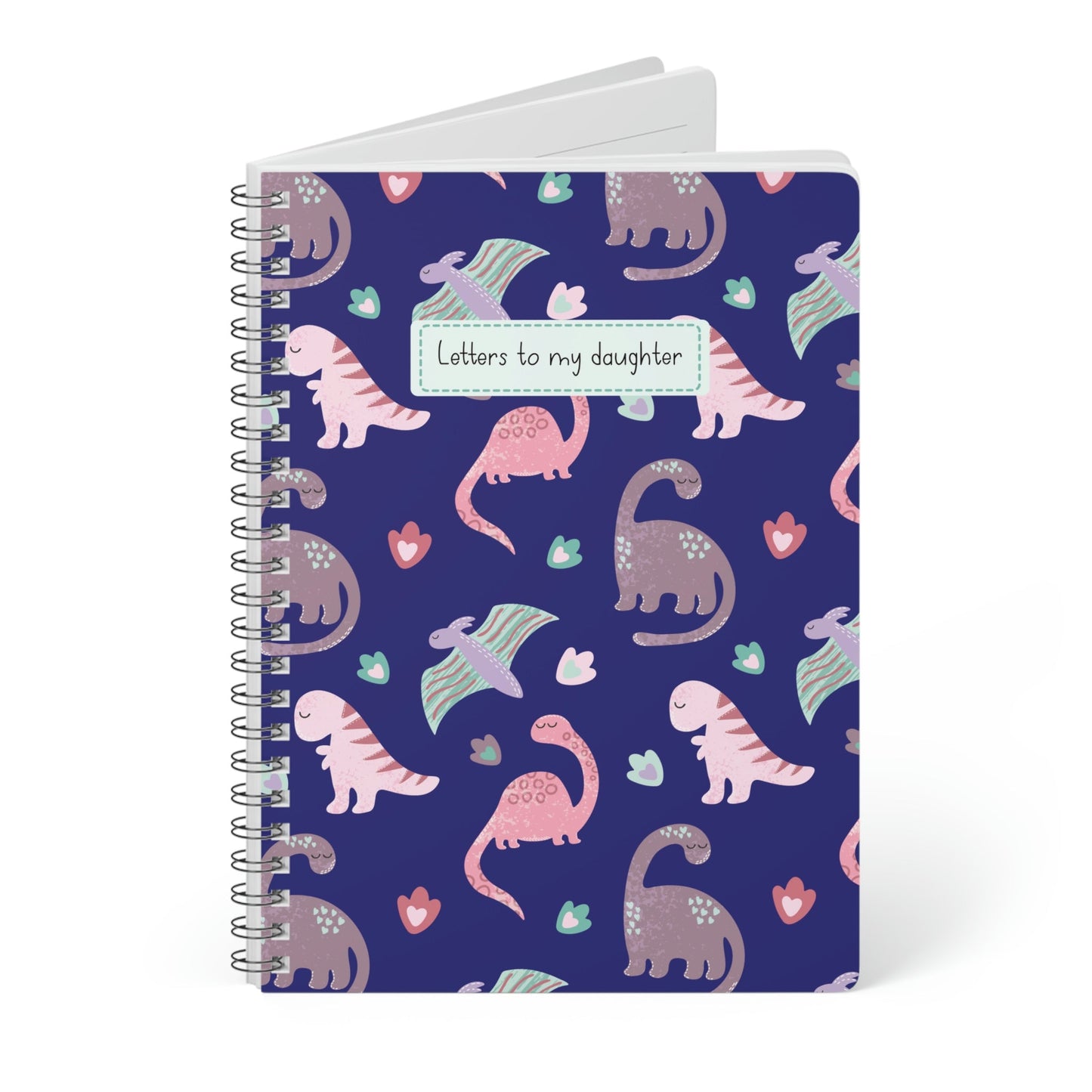 Letters to my daughter dinosaur notebook - Dolly and Fred Designs