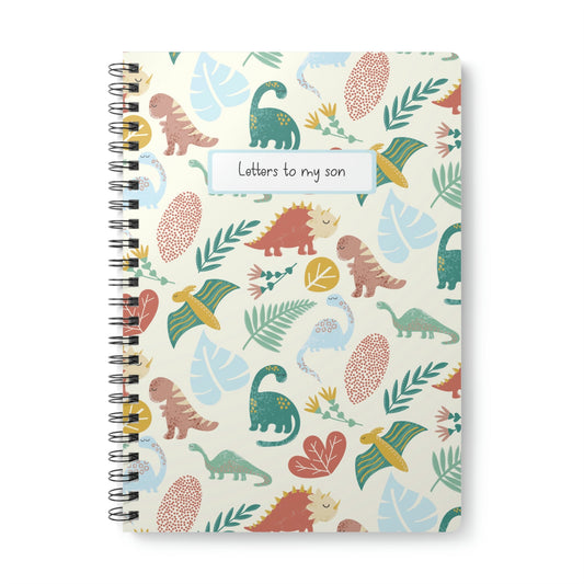 Letters to my son dinosaur notebook - Dolly and Fred Designs