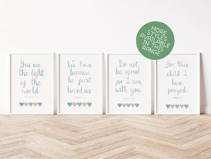 Light Of The World Bible Verse Print - Dolly and Fred Designs