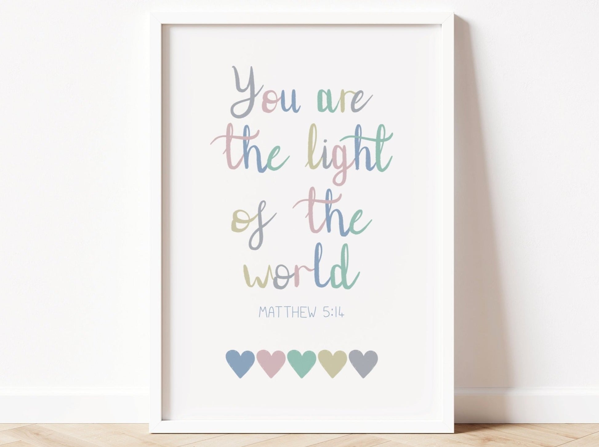 Light Of The World Bible Verse Print - Dolly and Fred Designs