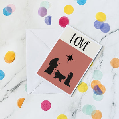 Love Nativity scene christmas card - Dolly and Fred Designs