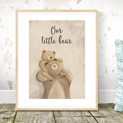 Mummy and Baby Bear Print - Dolly and Fred Designs