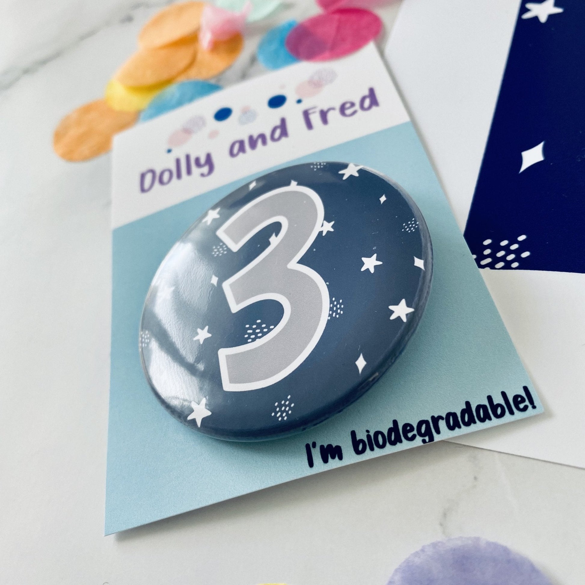 Navy Blue Number Badge - Dolly and Fred Designs