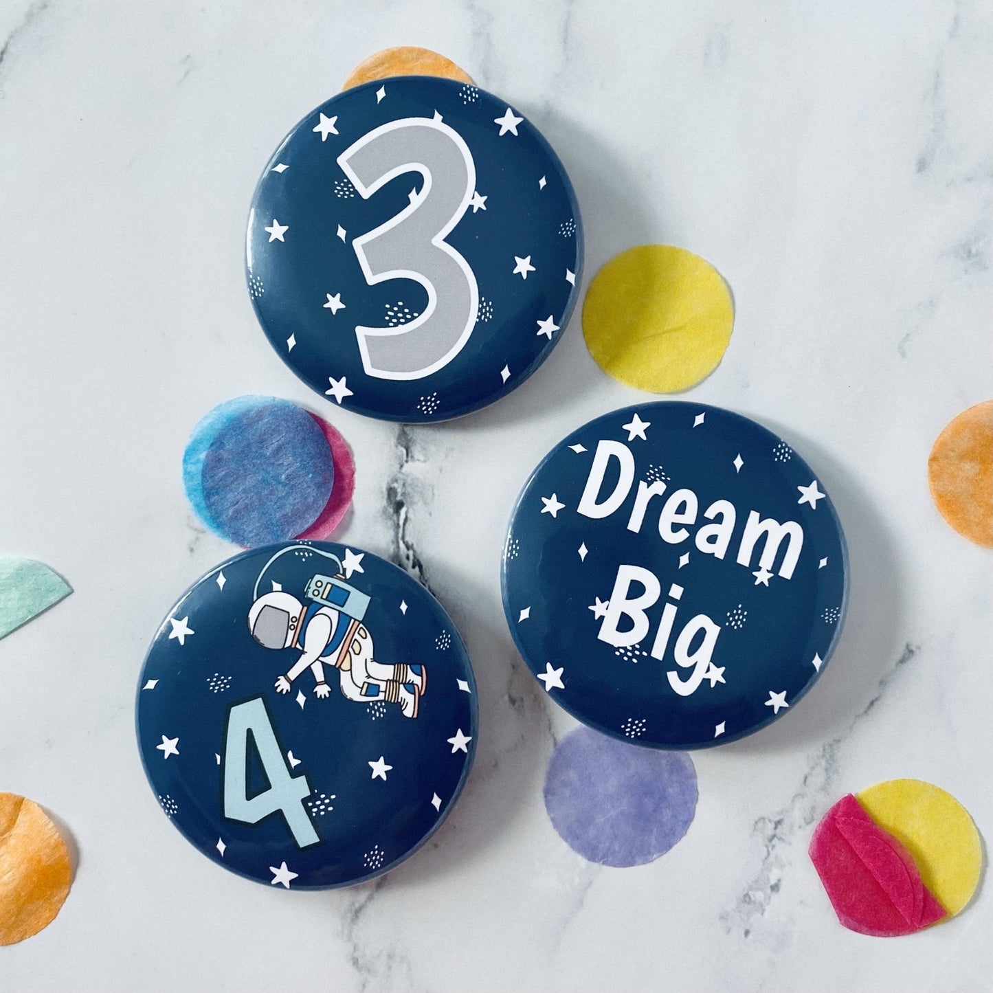Navy Dream Big Badge - Dolly and Fred Designs