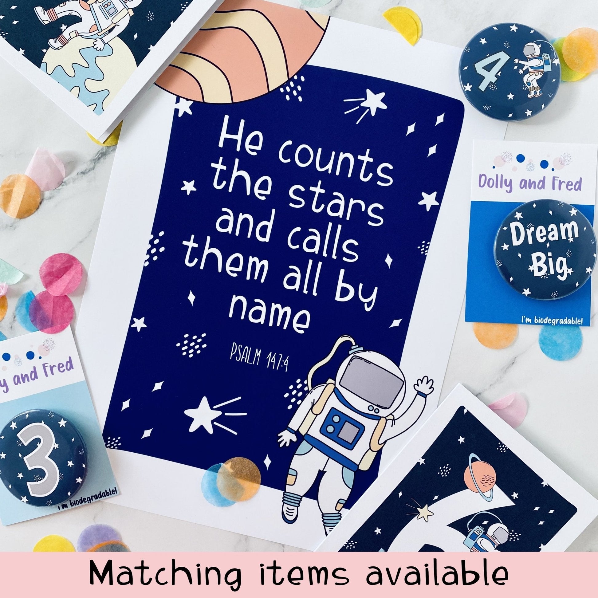 Navy Dream Big Badge - Dolly and Fred Designs