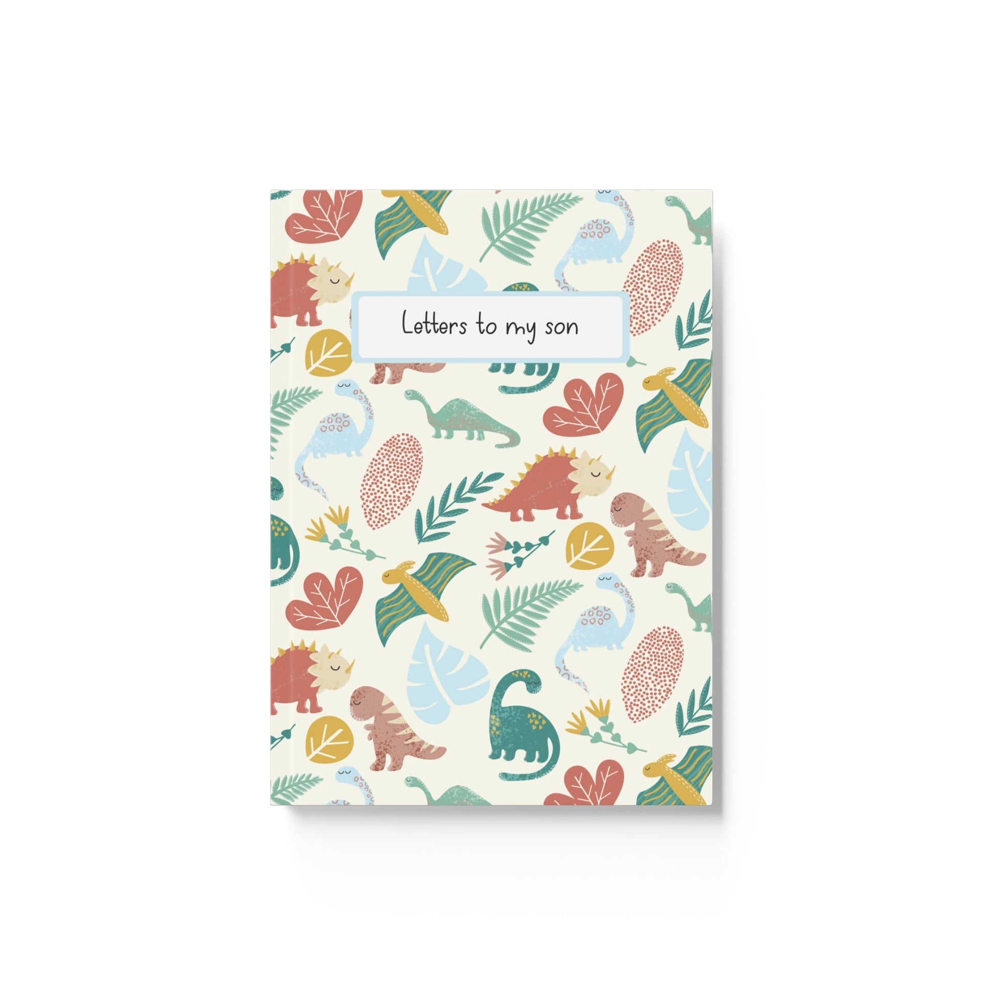 Neutral Dinosaur Pattern Hardback notebook - Dolly and Fred Designs