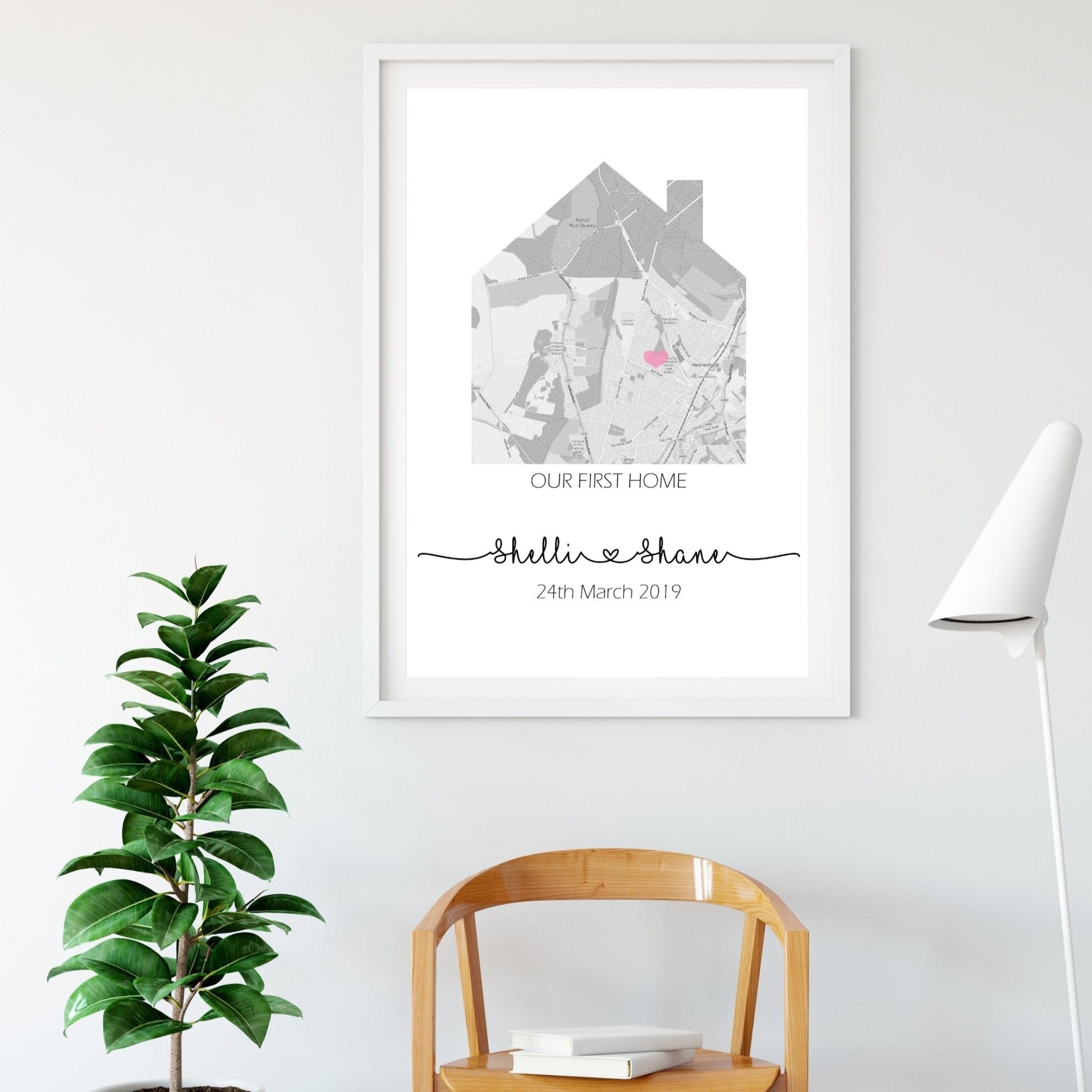 New Home Custom Map Print - Dolly and Fred Designs