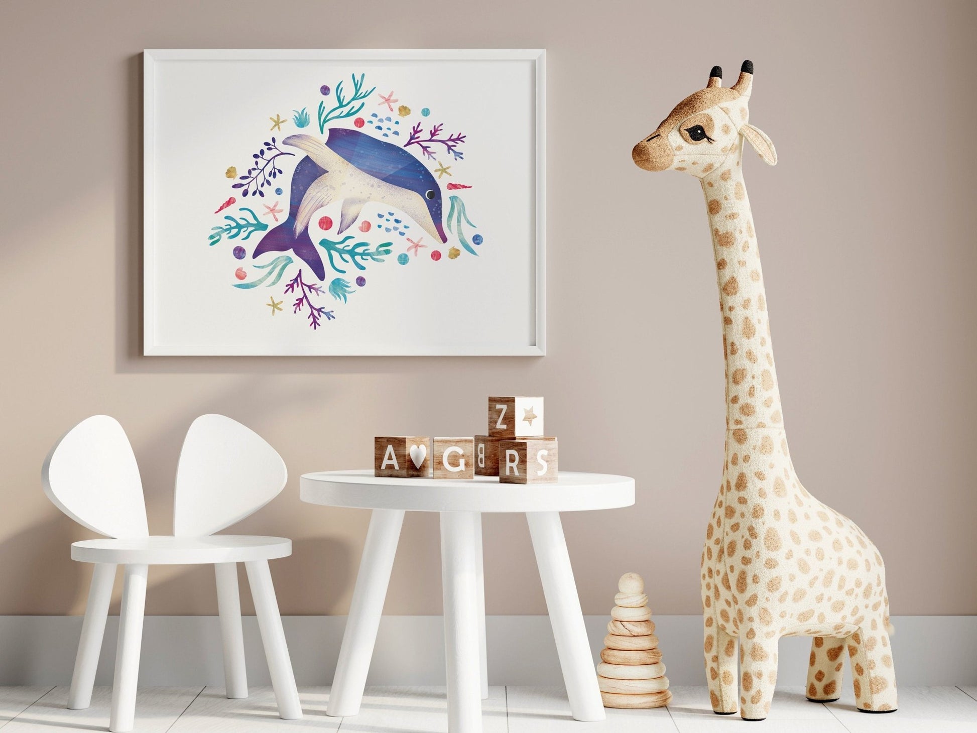 Ocean animal nursery prints - Dolly and Fred Designs