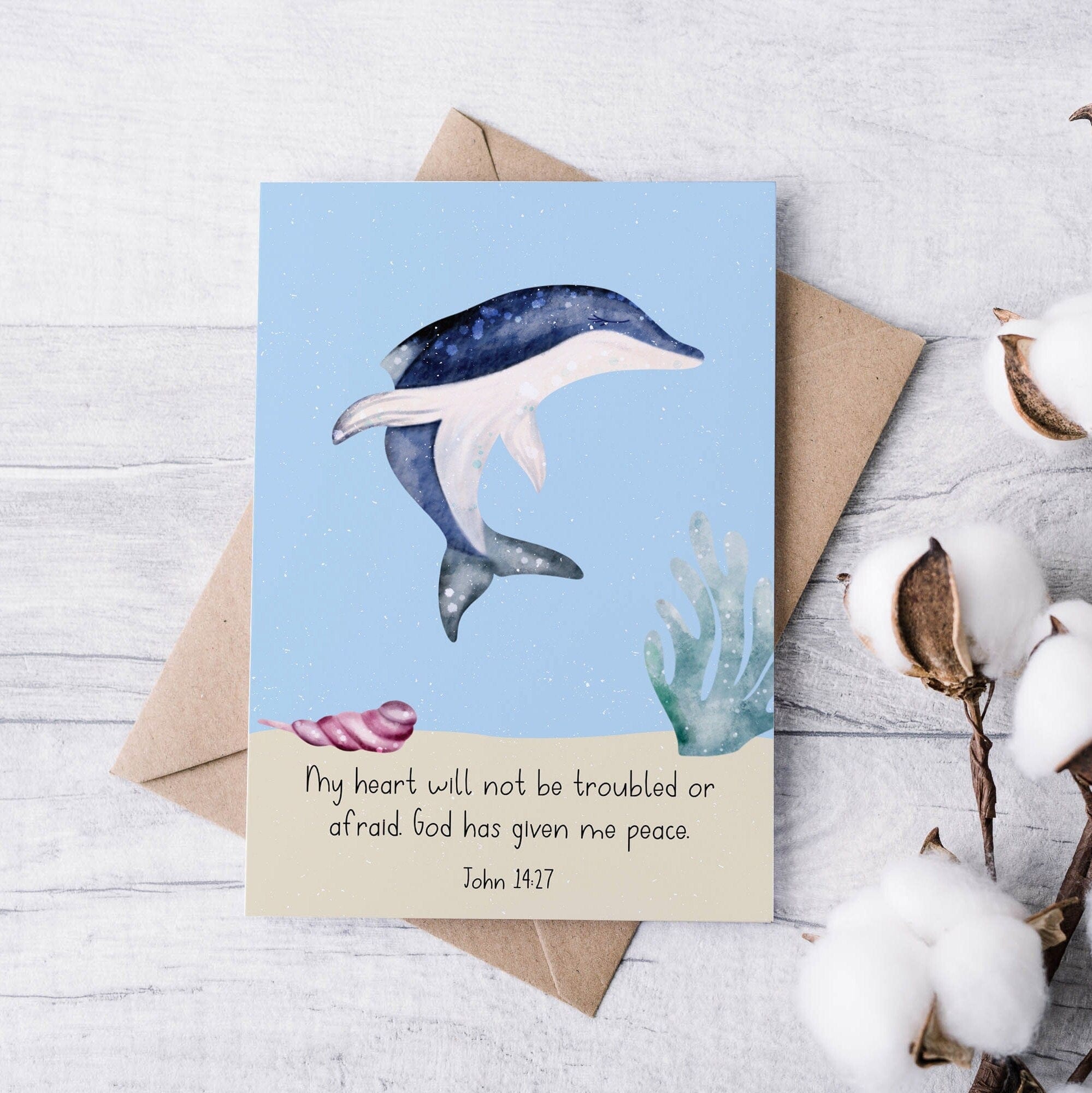 Ocean bible verse affirmation cards - Dolly and Fred Designs