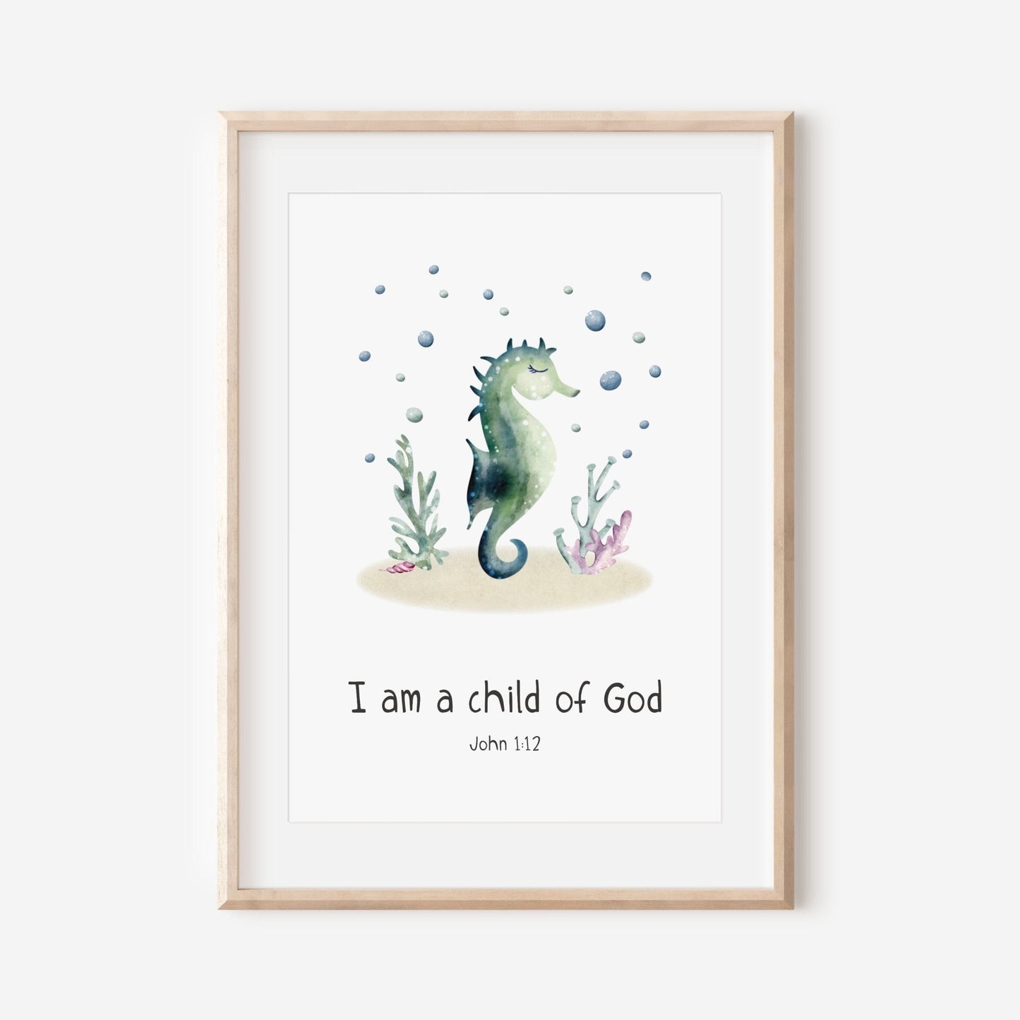 Ocean Bible Verse Nursery Print set - Dolly and Fred Designs