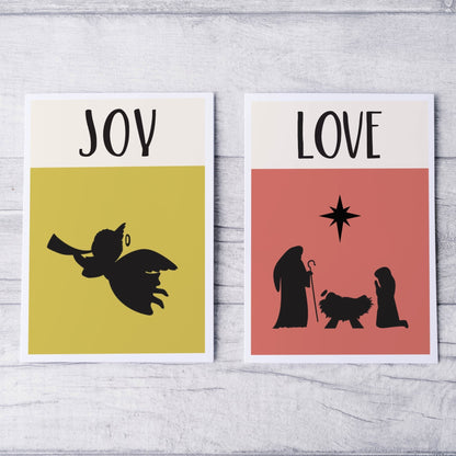 Pack of 5 Nativity Christmas Cards - Dolly and Fred Designs