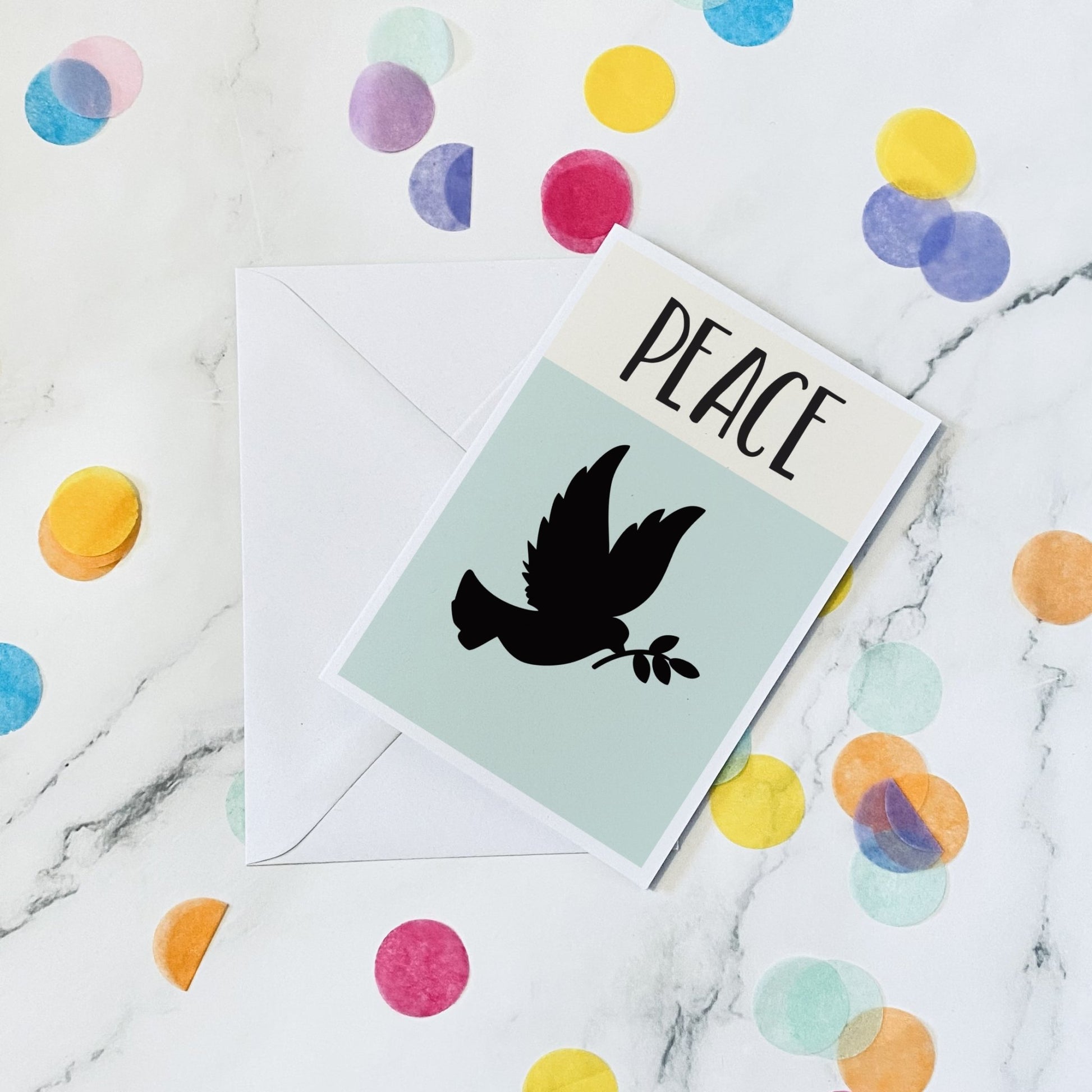 Peace Nativity scene christmas card - Dolly and Fred Designs