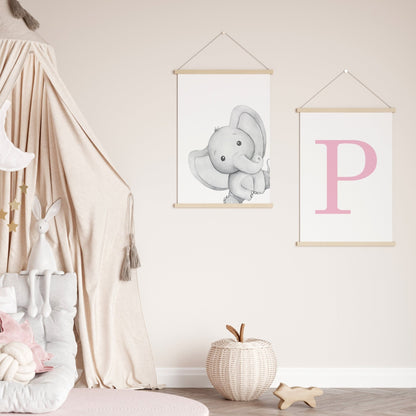 Personalised Elephant Nursery Print Set - Dolly and Fred Designs