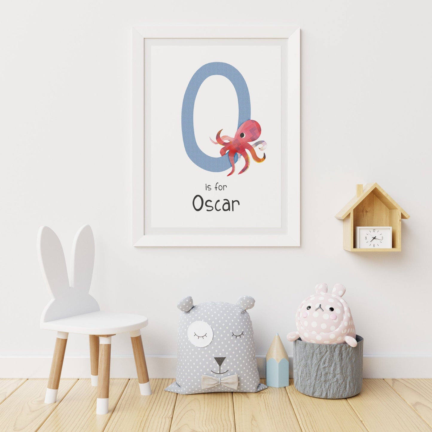 Personalised Octopus Name Print - Dolly and Fred Designs