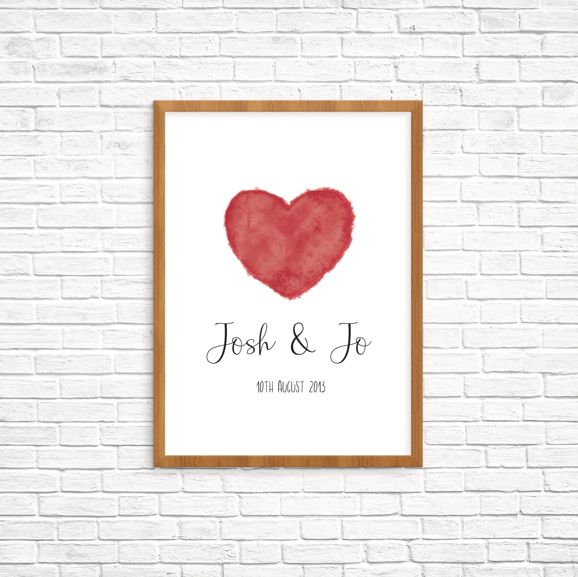 Personalised wedding print - Dolly and Fred Designs