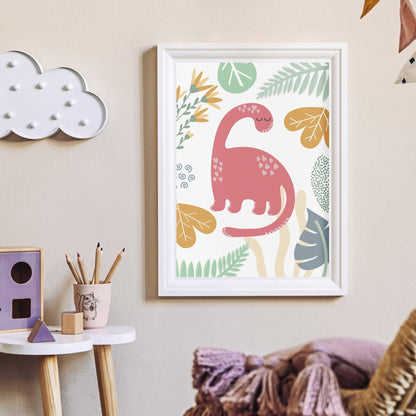 Pink dinosaurs in the jungle print set - Dolly and Fred Designs
