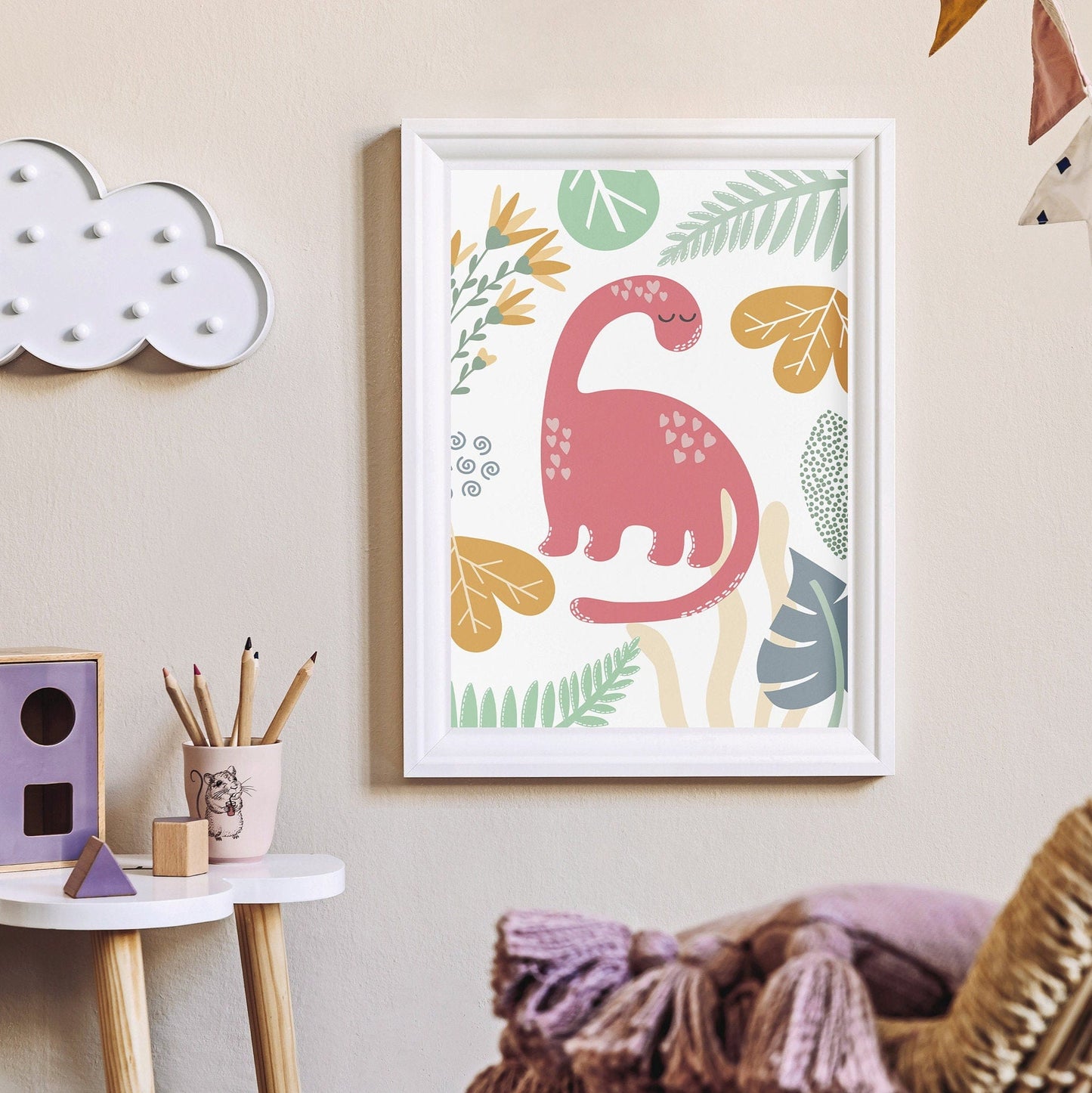 Scandi Dinosaur print set - Dolly and Fred Designs