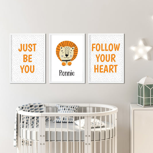 Scandinavian Lion Nursery Print Set - Dolly and Fred Designs