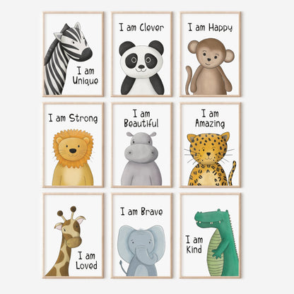Set of 2 Safari Affirmation Prints - Dolly and Fred Designs