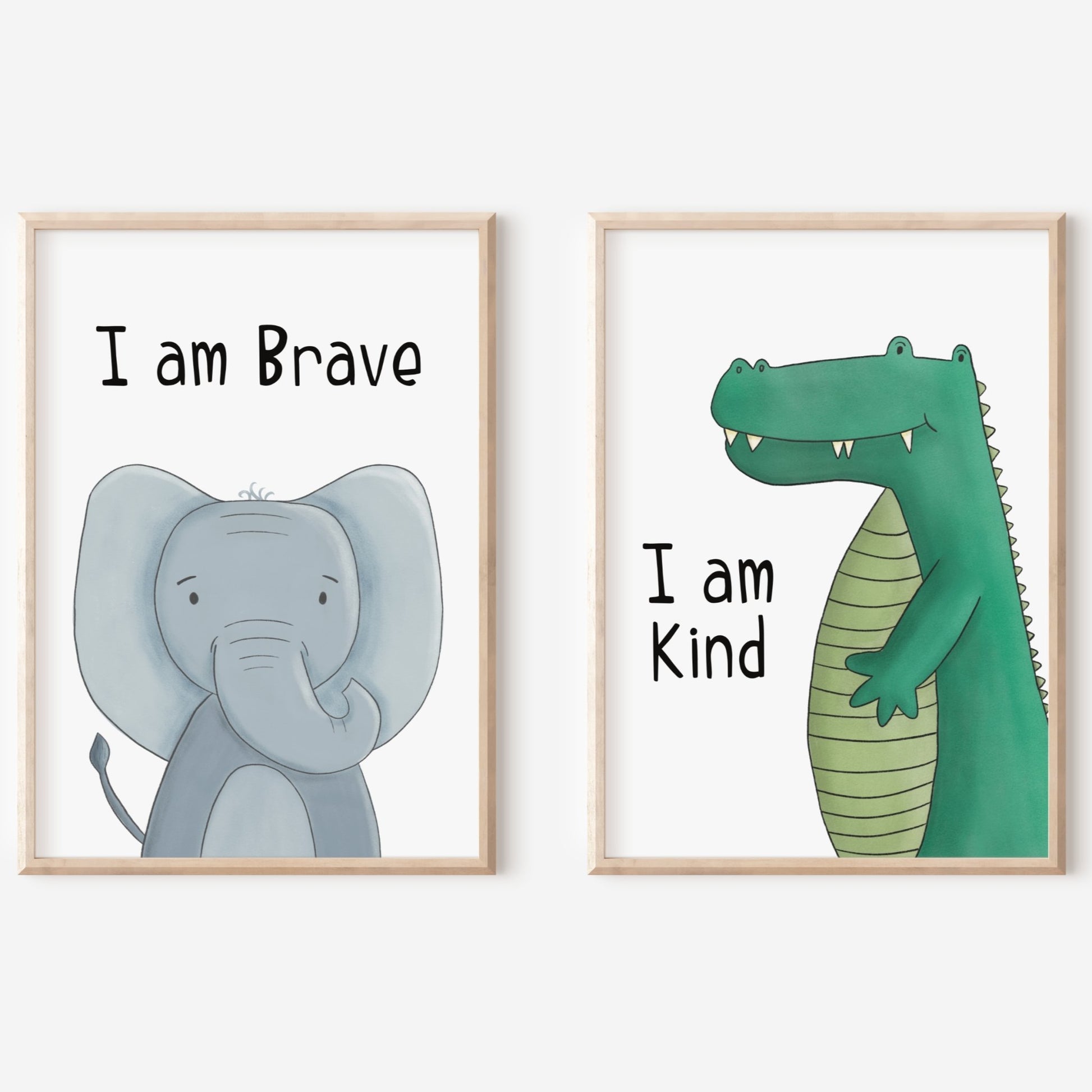 Set of 2 Safari Affirmation Prints - Dolly and Fred Designs